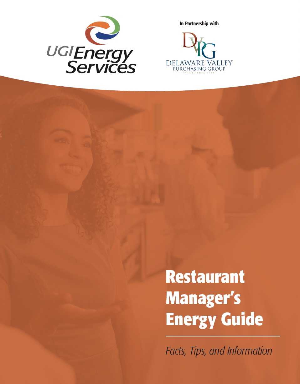 Restaurant Manager's Energy Guide